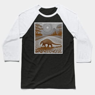 AI generated Pangolin walking on gravel Baseball T-Shirt